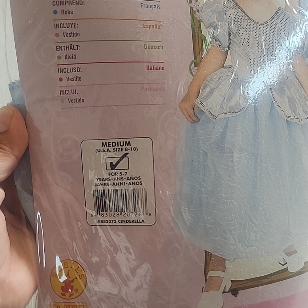 Girls Cinderella Costume, Size M (8-10), NEW CONDITION, Rubie's - Picture 11 of 11